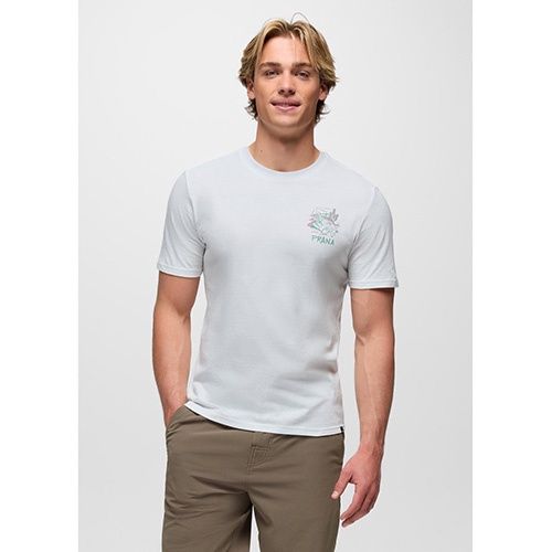 Prana Sol Scape SS Tee, Color: Soft White, Size: XL