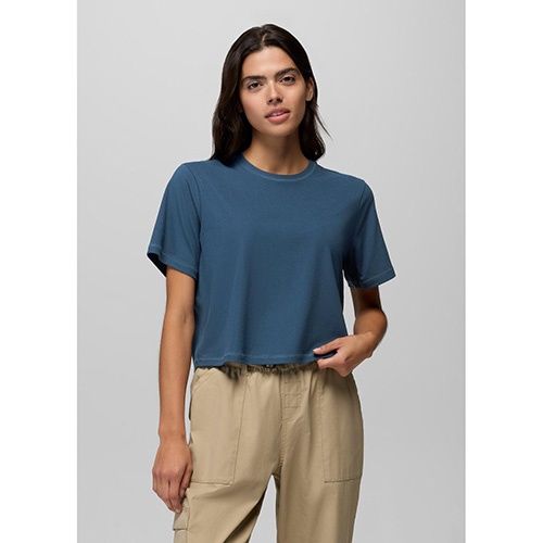 prAna Pure Ascent Short Sleeve, Women's-D, Color: Bluff Blue, Size: XS