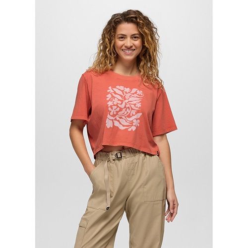 prAna Everyday Botanical Crop, Women's-D, Color: Lychee, Size: XS
