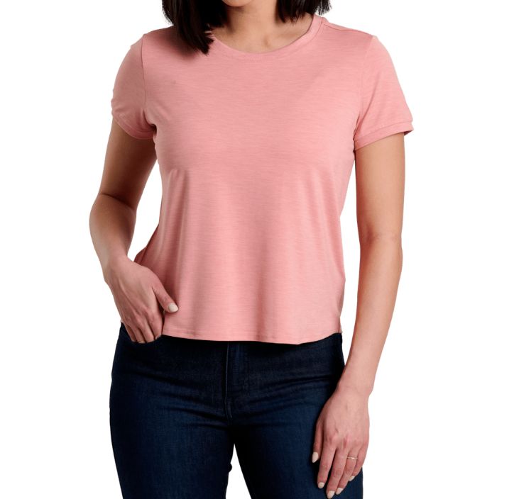 Kuhl Women's Inspira Short Sleeve Shirt, Color: Coral Rose, Size: XS