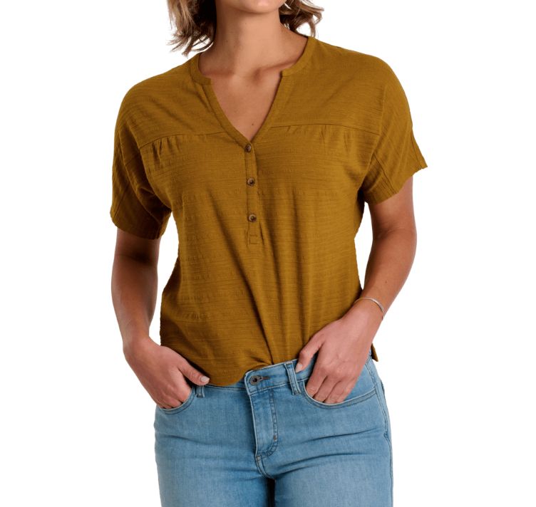 Kuhl Women's Willa Short Sleeve Shirt, Color: Bronze, Size: Small