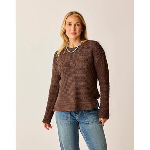 Carve Designs Clarissa Sweater, Color: Espresso, Size: XS