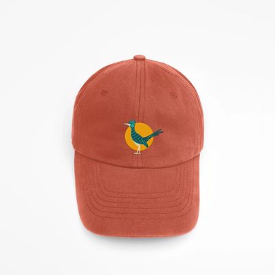 Squidly Designs Embroidered Baseball Cap, Roadrunner Burnt Orange