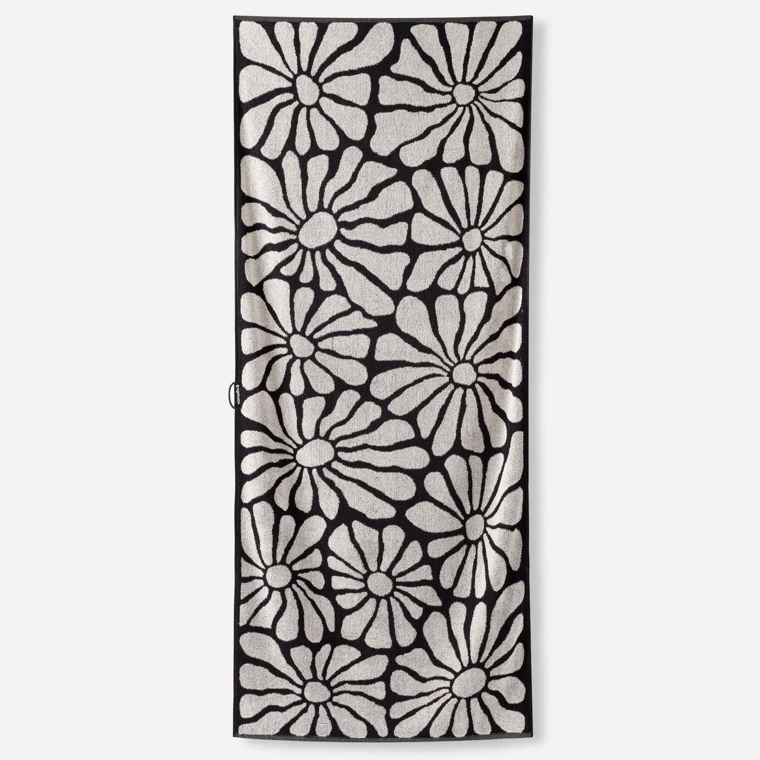 Regenerative Organic Beach Towel - Lazy Daisy Black