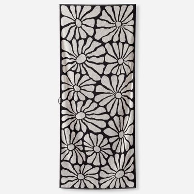 Regenerative Organic Beach Towel - Lazy Daisy Black