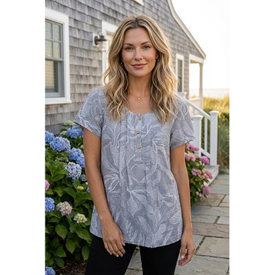 Regatta Rayon Leaves Pleated Pullover