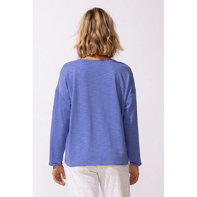 Escape Destination Terry Sketched Blooms Pullover, Women's