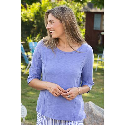 Cotton Slub Seamed Elbow Tee