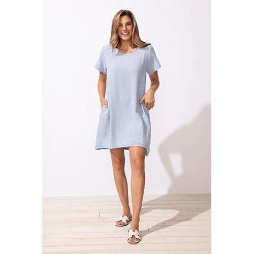 Escape Sunkissed Gauze Passport Dress, Women's, Color: Hightide, Size: Small