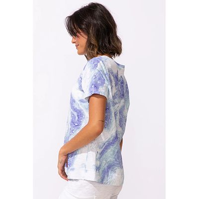 Escape Ocean Marble V-Neck Tee, Women's