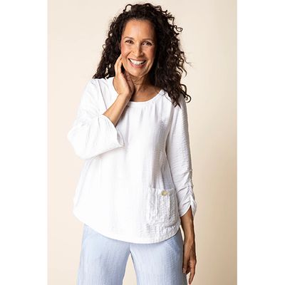Habitat Rayon Jacquard Pleat Pullover, Women's