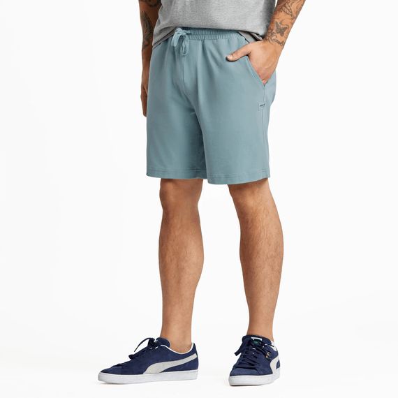 Life is Good Men's Solid Crusher-Flex Short, Color: Smoky Blue, Season: F24, Size: XL