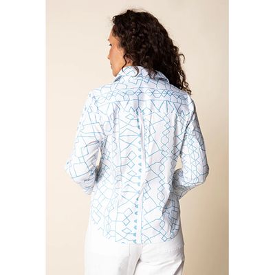 Habitat Perfect Travel Print Tab Detail Women's Shirt