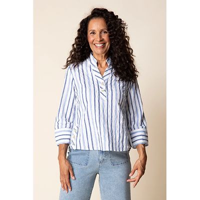 Habitat The Hamptons Stripe Half Placket Women's Pullover