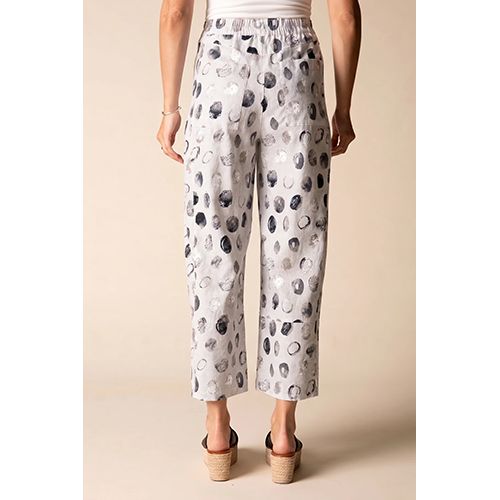 Habitat Linen Dot Print Seamed Women's Crop Pant
