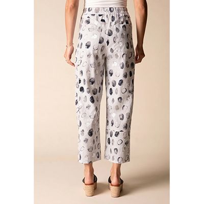 Habitat Linen Dot Print Seamed Women's Crop Pant