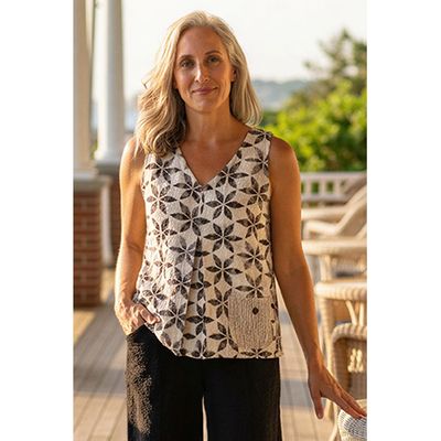 Habitat Crinkle Crepe Amalfi Floral Print Women's Pleat Tank