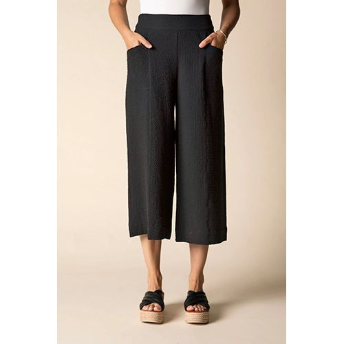 Habitat Crinkle Crepe Solid Aria Women's Capri, Color: Black, Size: XS