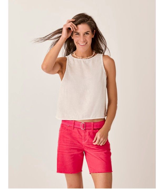 Carve Designs Lou Linen Tank, Women's, Color: Cloud Chambray, Size: XS
