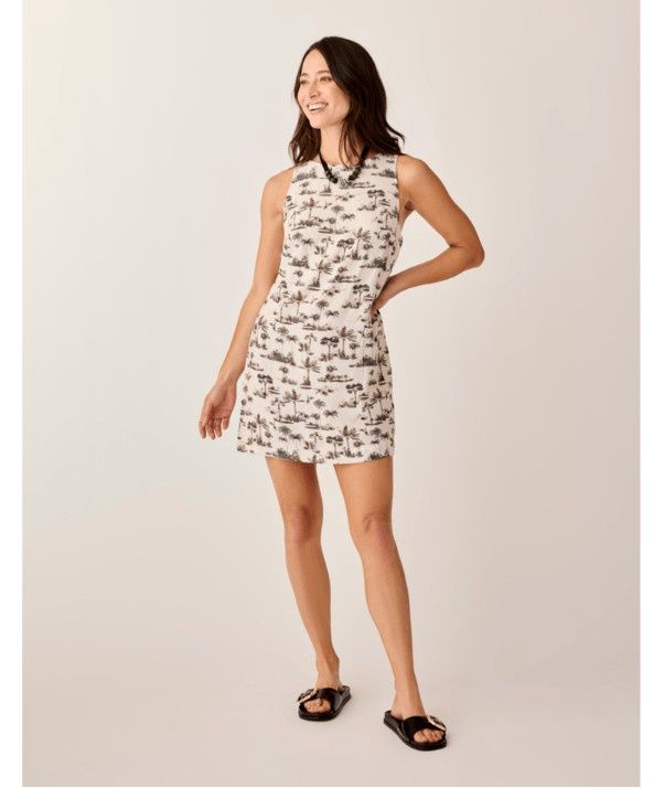 Carve Designs Scottie Linen Dress, Color: Toile, Size: Small