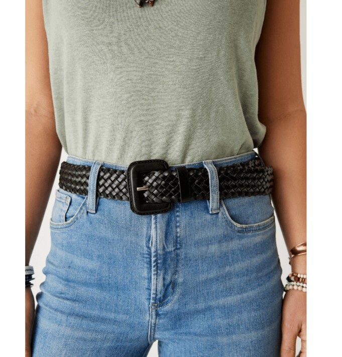 Carve Designs Woven Leather Belt, Women's