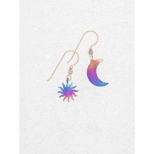 Holly Yashi Sun and Moon Earrings, Color: Sunrise