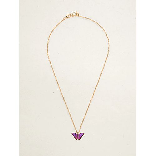 Holly Yashi Bella Butterfly Necklace for Kids, Color: Living Coral