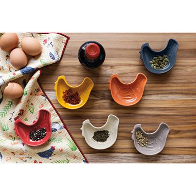 Shaped Pinch Bowl Set of 6 - Chickens