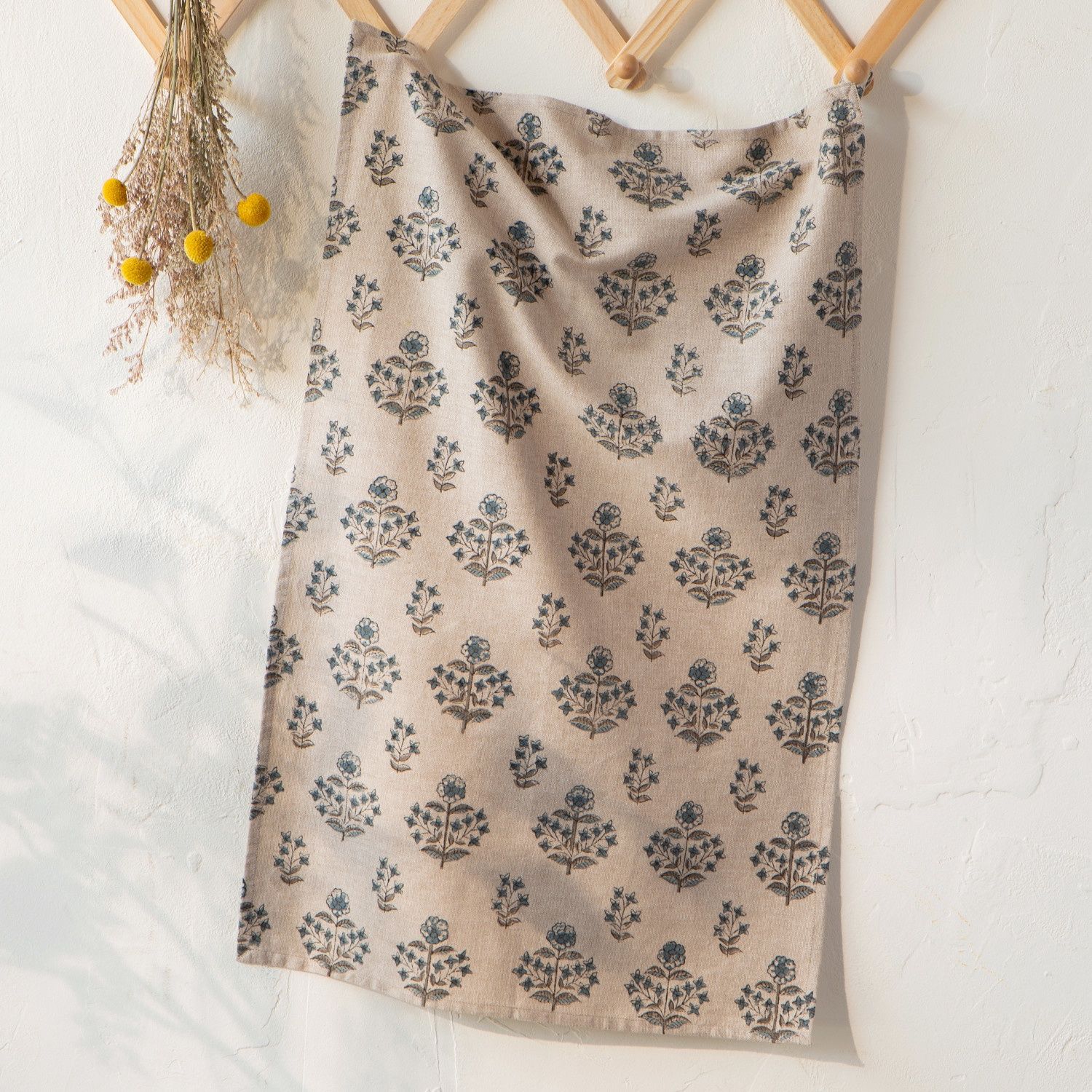 Dishtowel - Salvia Block Print