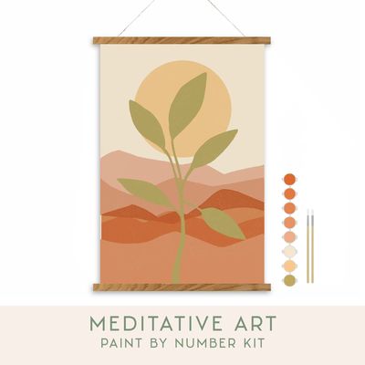 Breathe People Meditative Art Paint By Number Kit-Desert Sunset