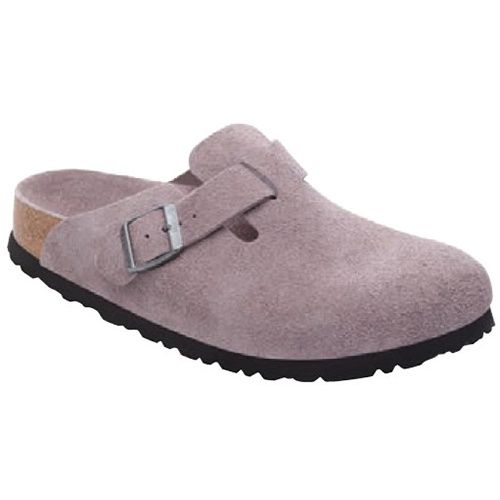 Birkenstock Women's Boston Soft Footbed Suede-Narrow, Color: Faded Purple, Size: 37 (6-6.5)
