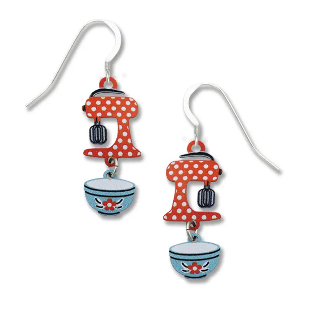 Vintage Mixer Earrings, Color: Silver
