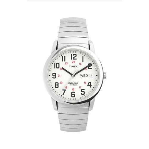 Timex Easy Reader Classic 35mm Expansion Band Watch, Color: Stainless Steel