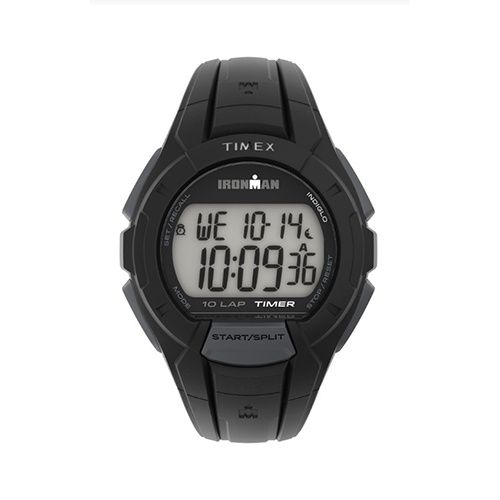 Timex Ironman Essential 10 Full-Size Resin Strap Watch, Color: Black/Grey