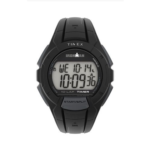 Timex Ironman Essential 10 Full-Size Resin Strap Watch, Color: Black/Grey
