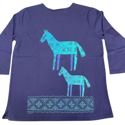 Sabaku Women's 3/4 Sleeve Top, Bandana
