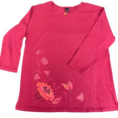Sabaku Women's 3/4 Sleeve Top, Fancy Bird