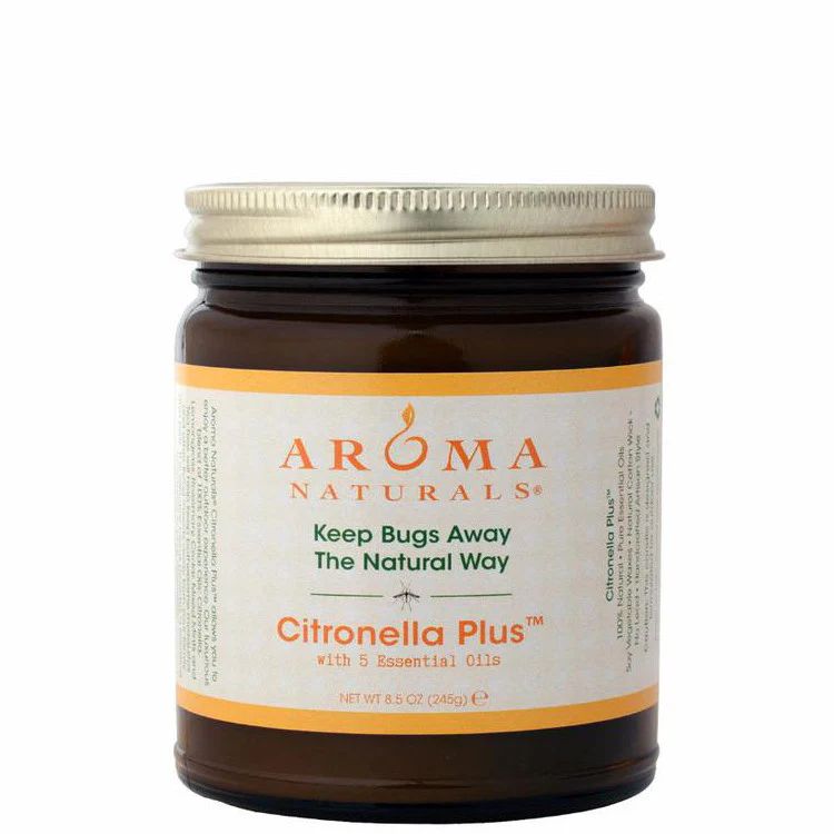 Aroma Naturals Citronella Plus Glass Jar Soy Vegepure Candle