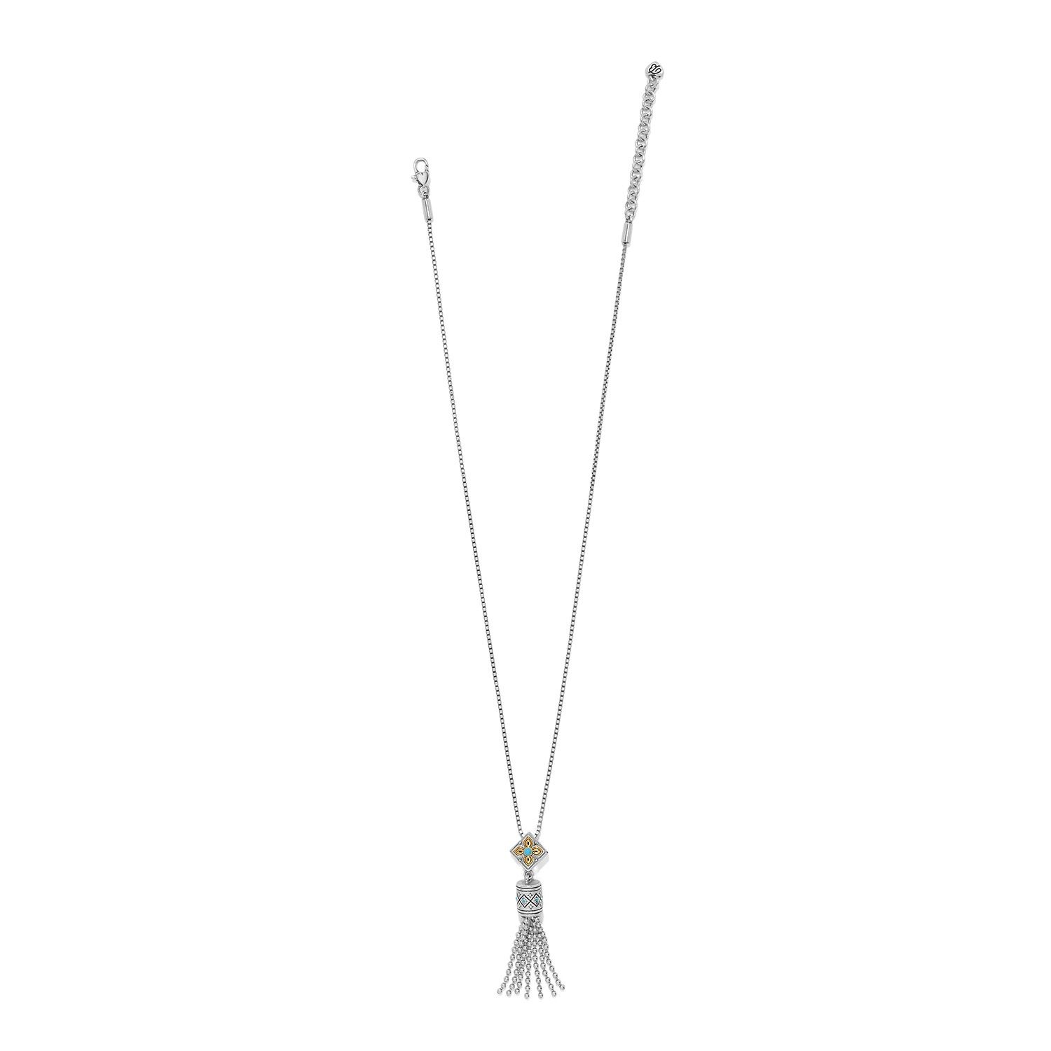 Brighton Mosaic Cerrillos Tassel Necklace, Color: Silver/Gold