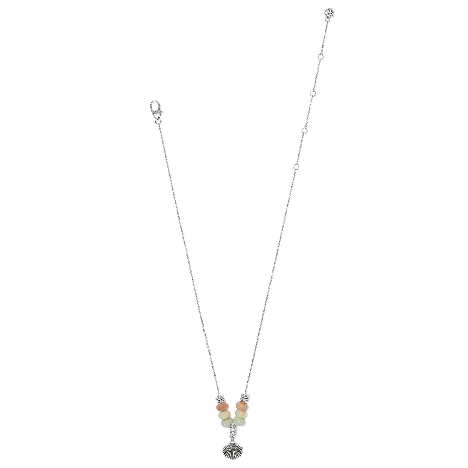 Brighton Silver Shells Bay Necklace, Color: Silver/Blue