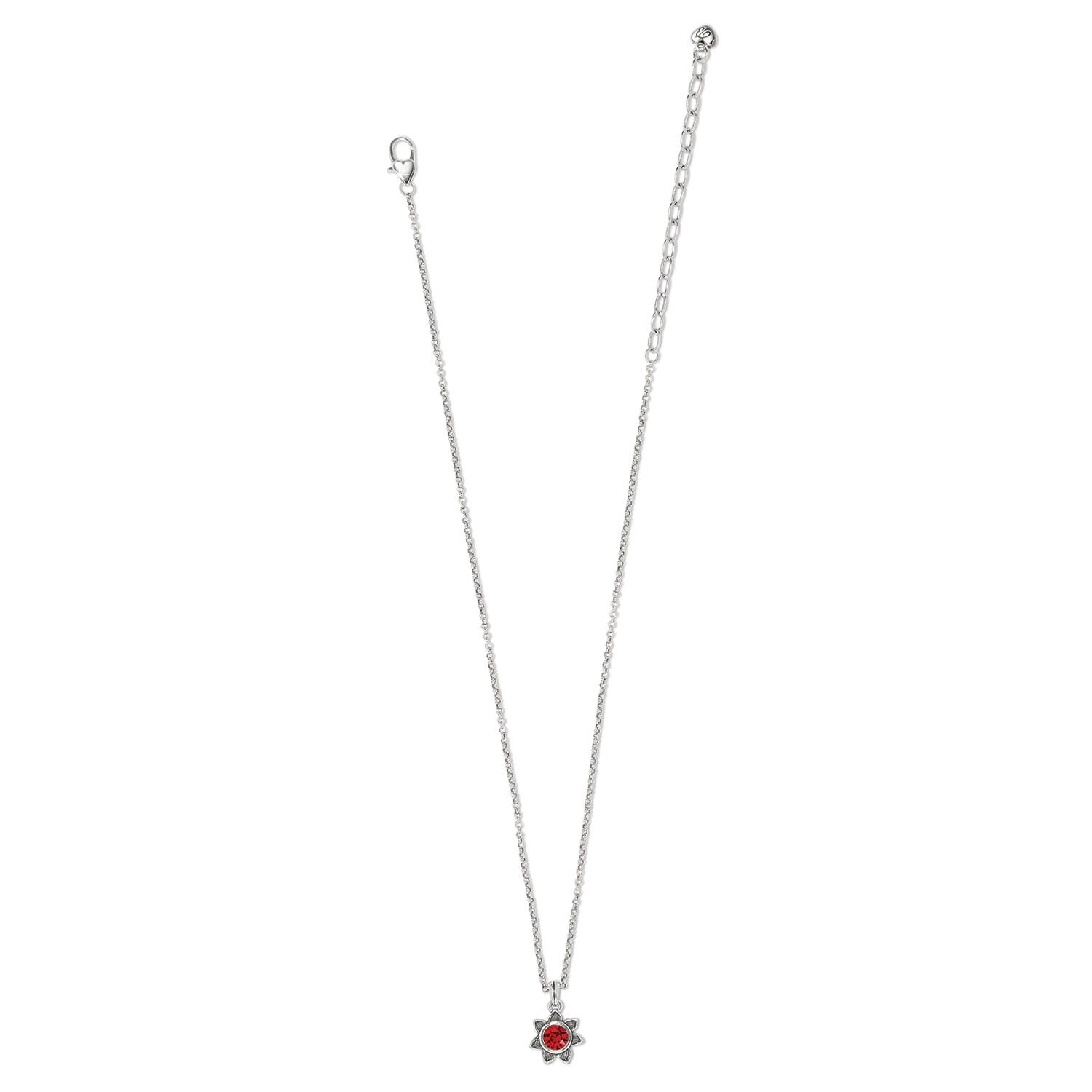 Brighton Everbloom Sunflower Necklace - January, Color: Garnet