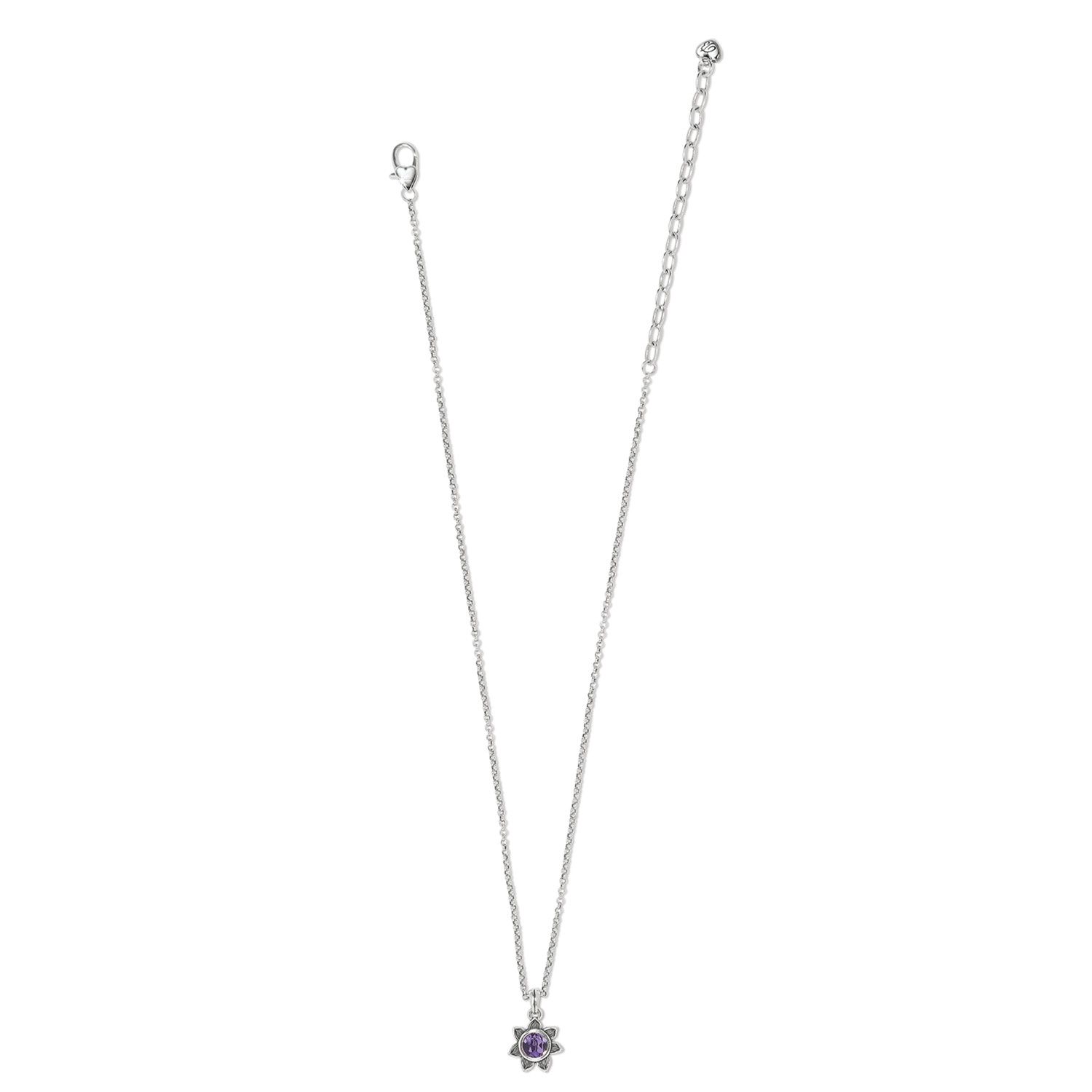 Brighton Everbloom Sunflower Necklace - June, Color: Tanzanite