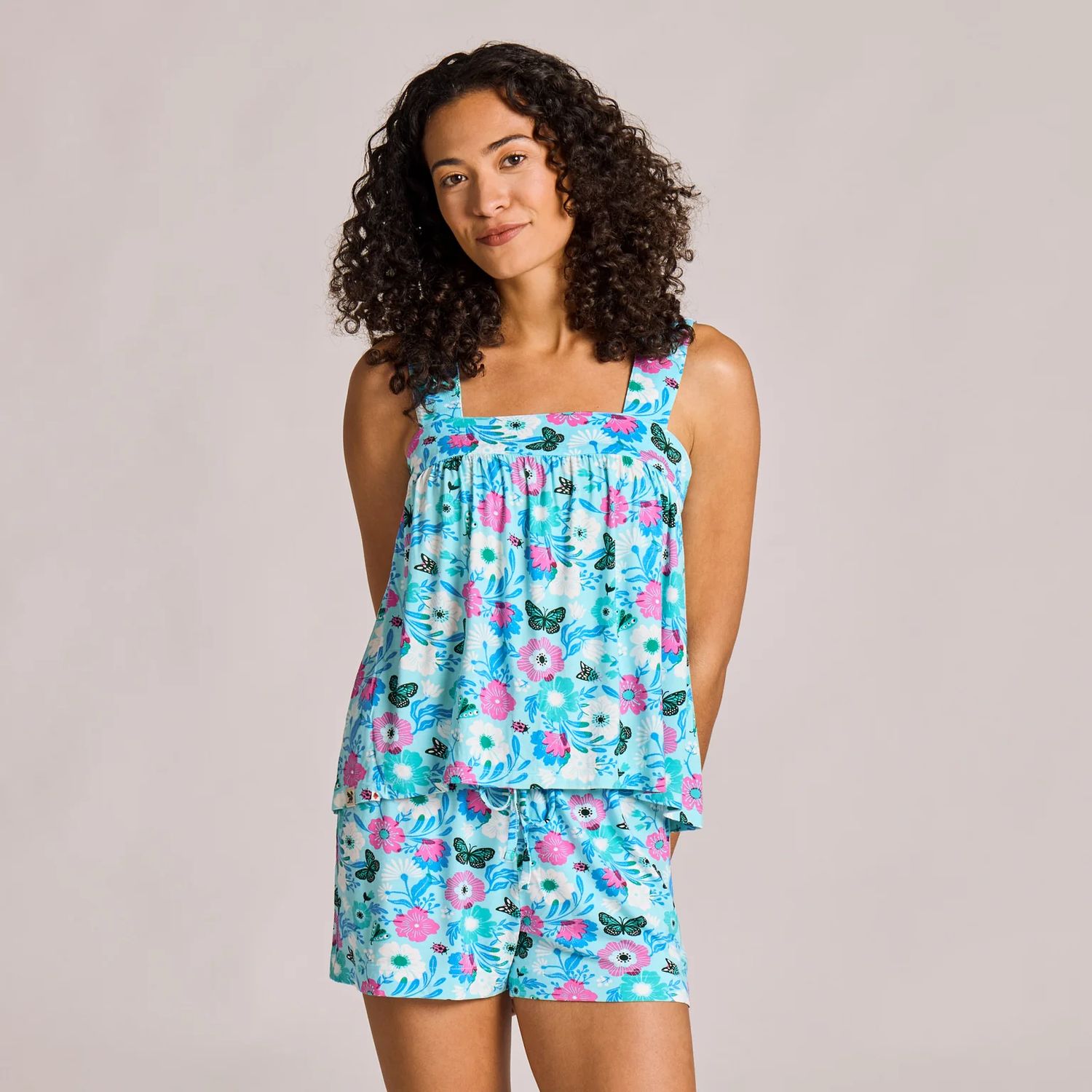 Life is Good Women's Summer Garden Pattern Lightweight Sleep Top