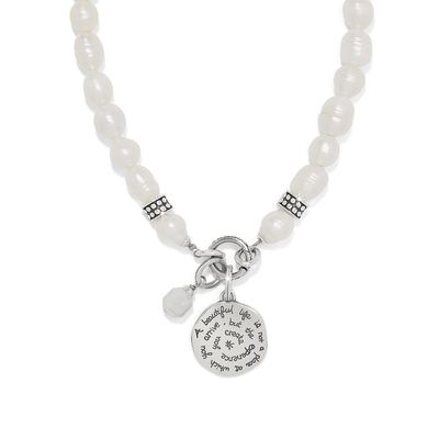 Brighton Token Charm Pearl Necklace