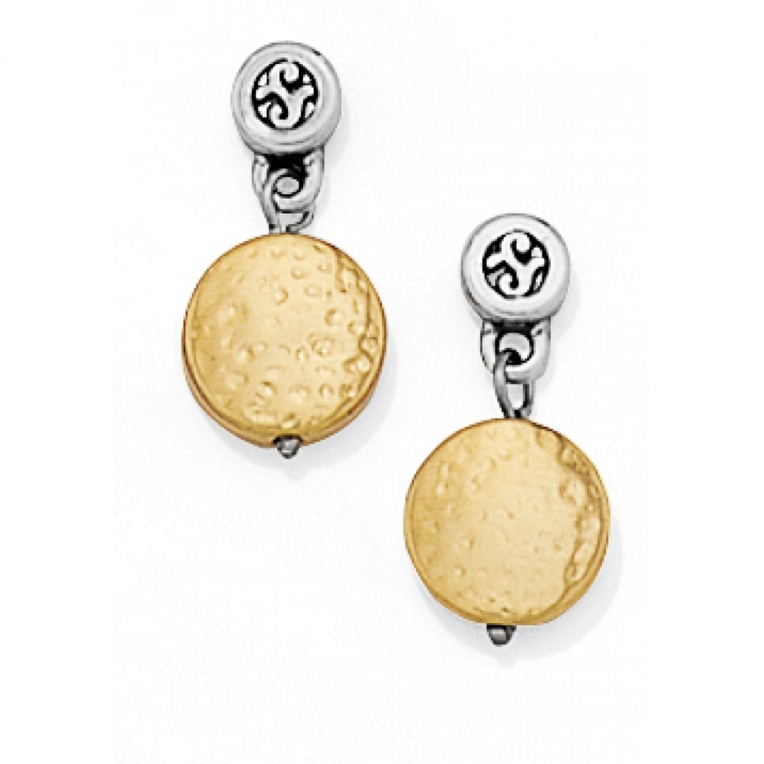 Brighton Mediterranean Post Short Earrings, Color: Silver/Gold