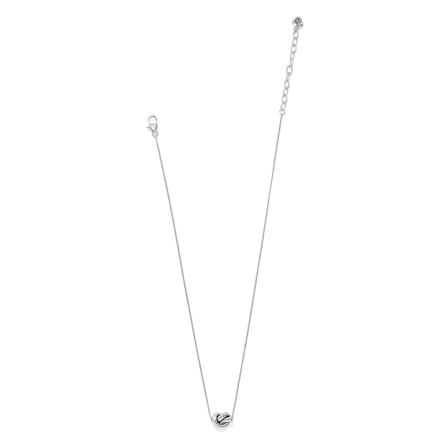 Brighton Interlok Single Knot Mini Necklace - Silver, Color: Silver