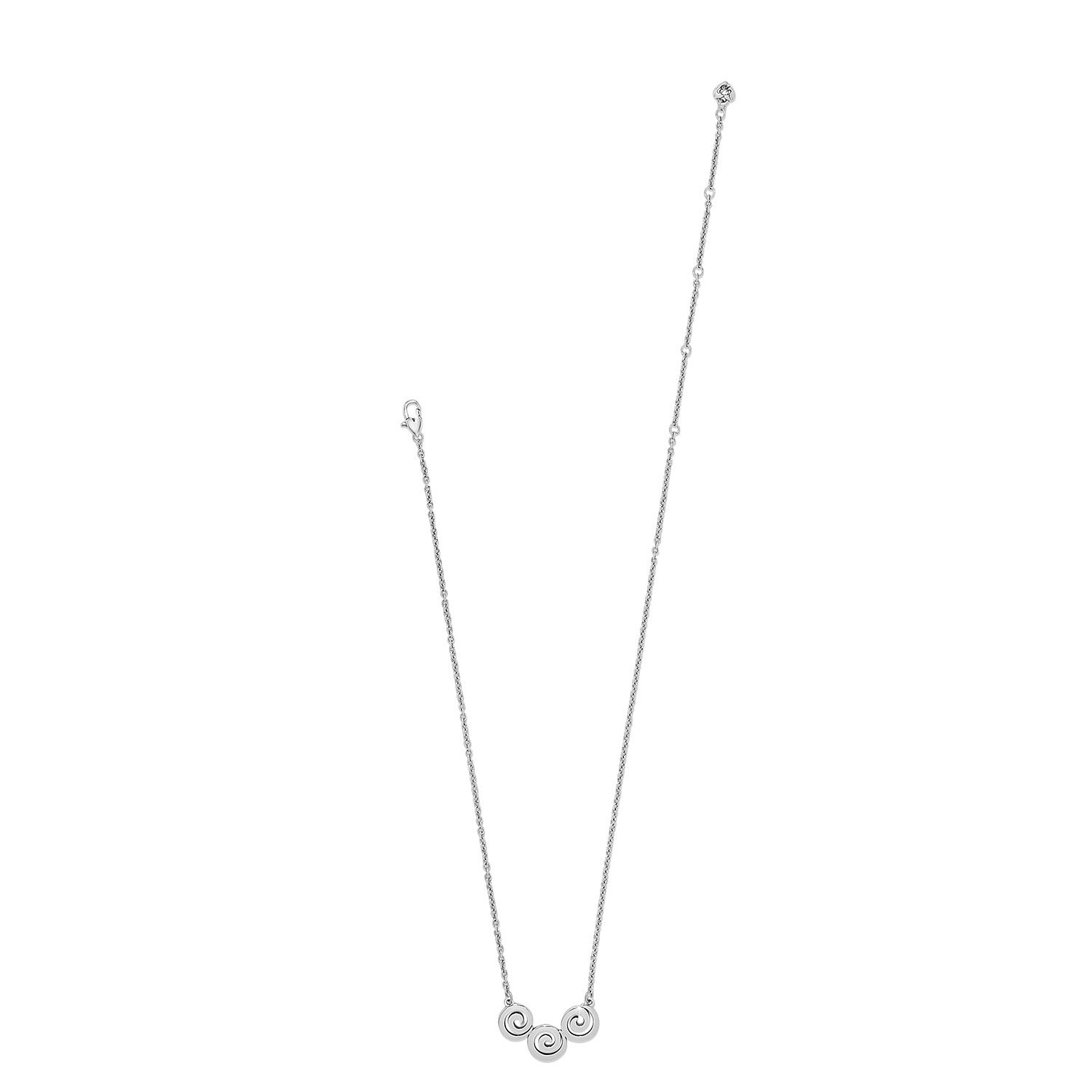 Brighton Vertigo Spiral Trio Necklace, Color: Silver