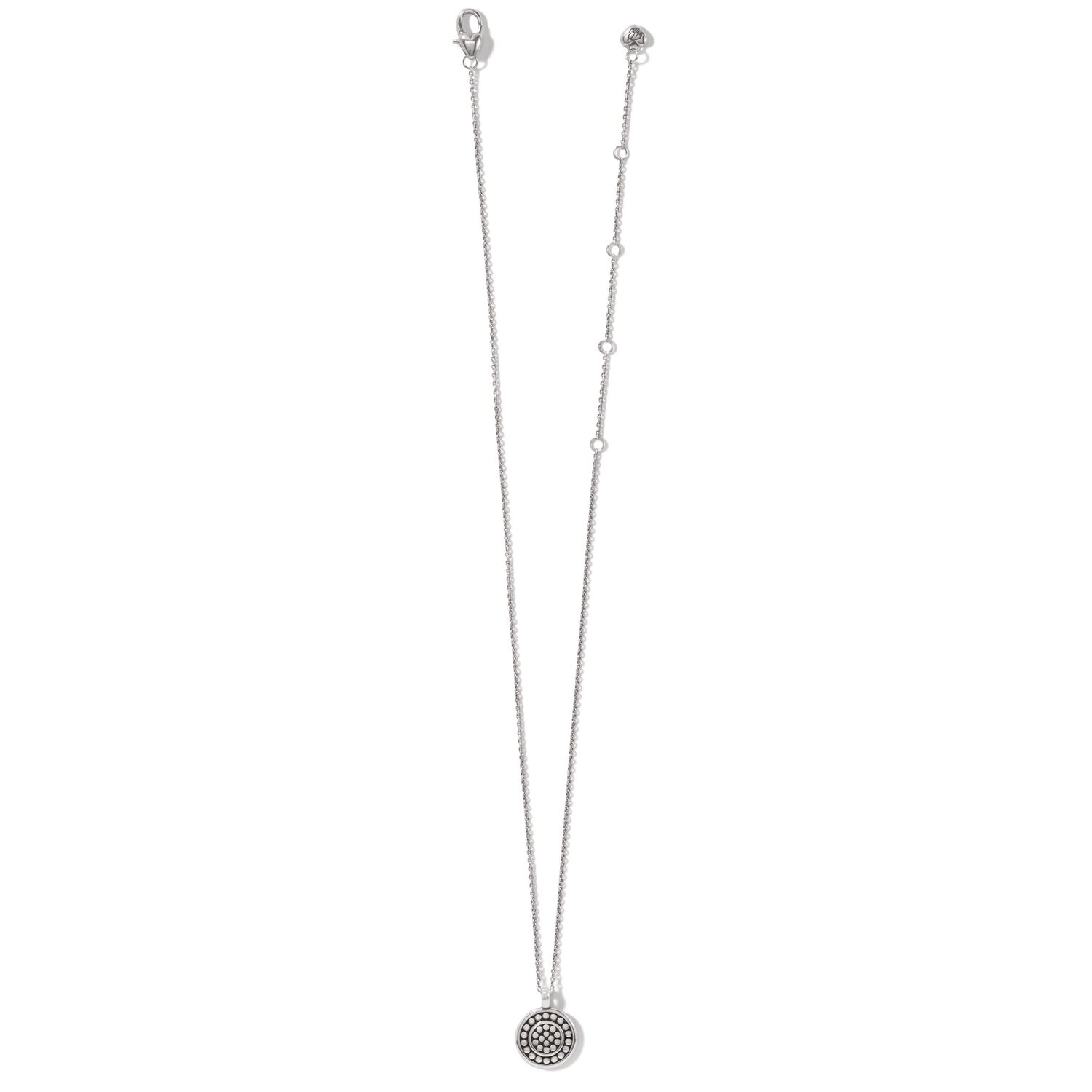 Brighton Pebble Round Reversible Petite Necklace, Color: Silver