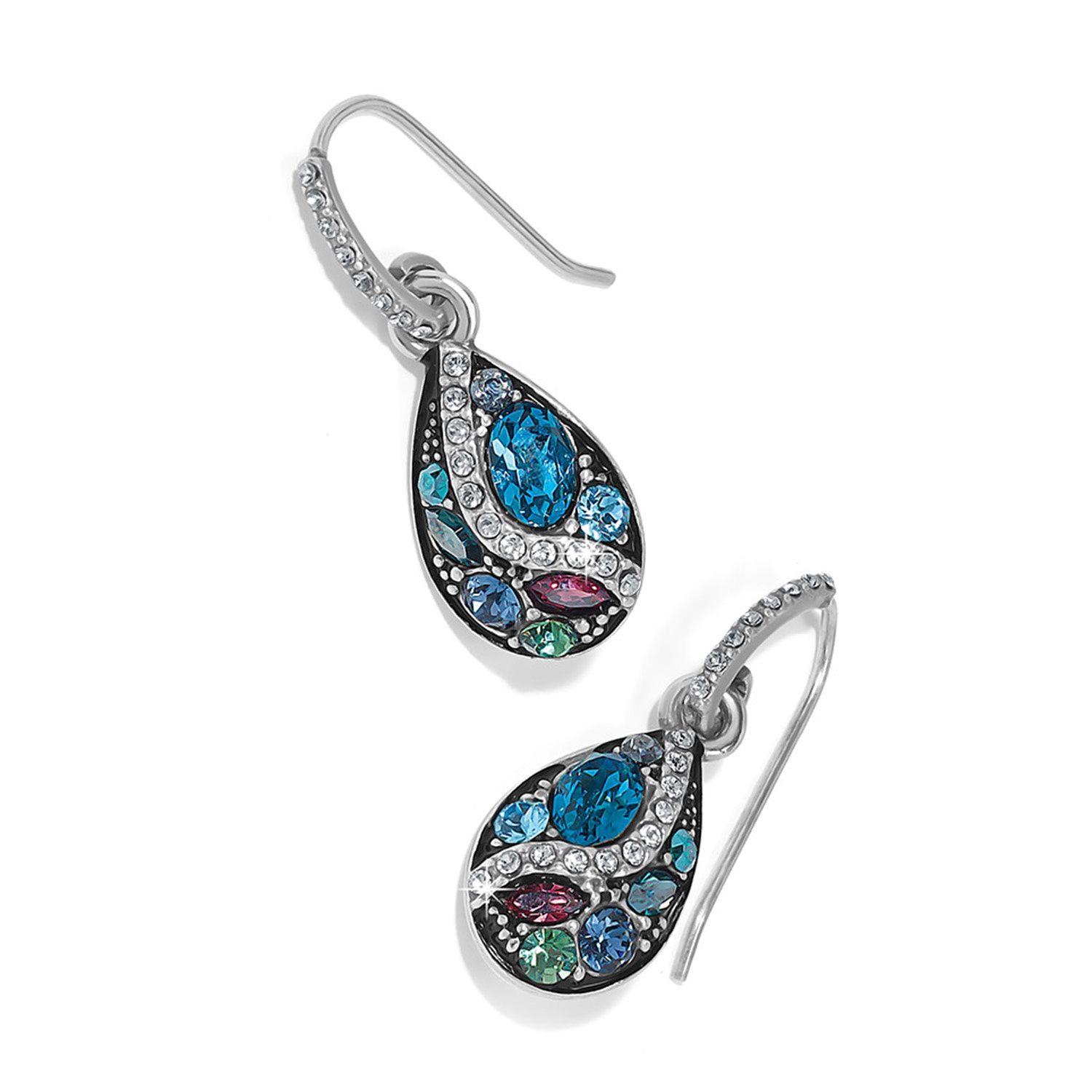 Trust Your Journey French Wire Earrings, Color: Silver/Aqua