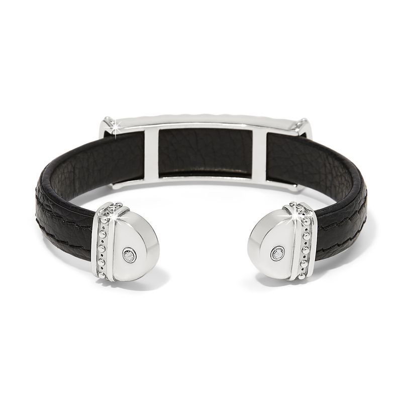 Brighton Mosaic Two Tone Leather Bar Cuff Bracelet